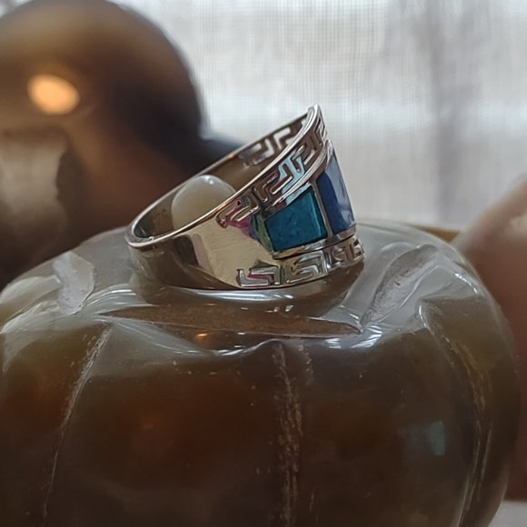 925 sterling silver Aztec ring - Picture 2 of 3